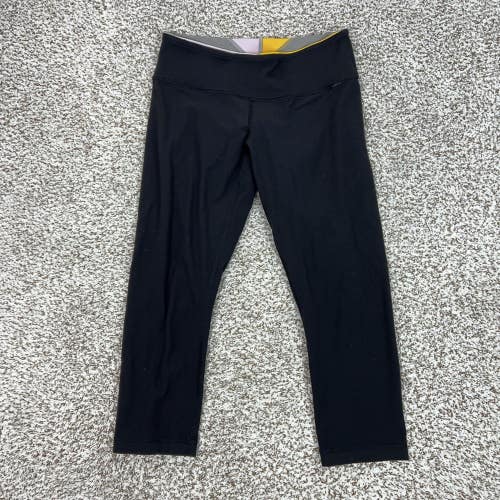 Lululemon Pants Womens 6 Black Mid Rise Capri Leggings Yoga Gym Workout Sports