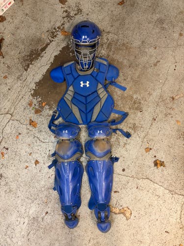 Blue Under Armour Pro series Catcher's Set (Used)