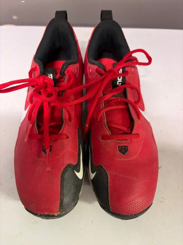Red Men's Size M 7.0 (W 8.0) Youth Nike Mike trout Cleats (Used)