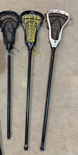 3 high end lacrosse sticks