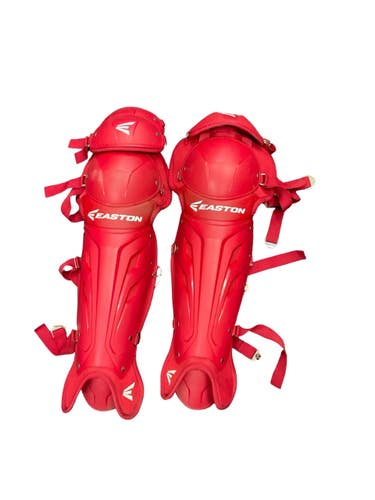 Used Easton Catchers Leg Guards Red Adult 11859-S000033113
