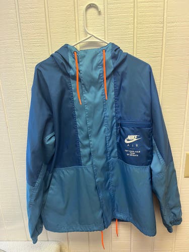 Nike Men’s Small Air Woven Lined Jacket Blue Windbreaker Sportswear Activewear