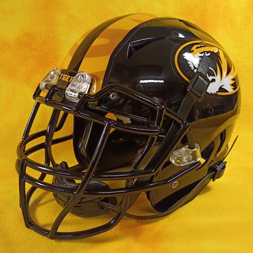 Missoui Tigers fullsize Schutt Vengeance football helmet yth Lg black out helmet