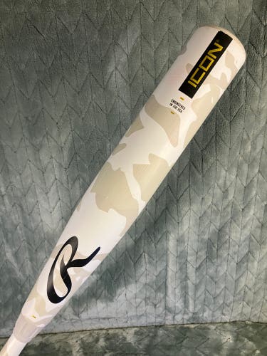 CRACKED 2025 Rawlings Icon Composite Bat USSSA Certified (-10) Composite 23 oz 31" (Used)
