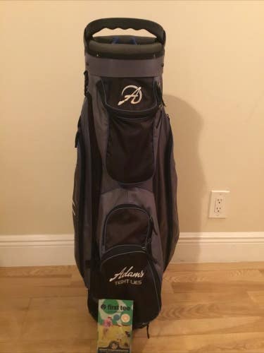 Adams Tight Lies Golf Cart Bag with 14-way Dividers & Rain Cover (Read)