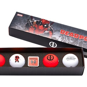 Volvik Vivid Soft Marvel X 4.0 Golf Balls (Deadpool, 4pk) 2025 Gift Set NEW