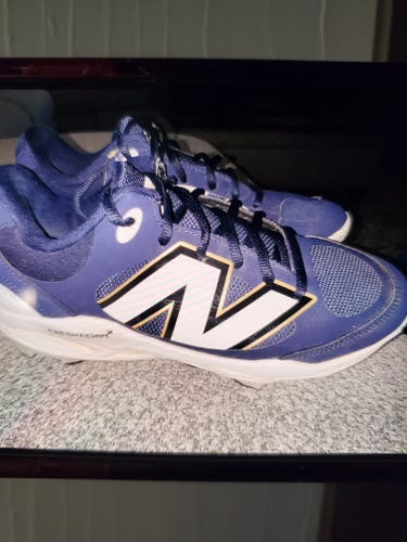 Navy Blue Men's Size M 8.0 (W 9.0) Adult New Balance High Top Molded Cleats (Used)