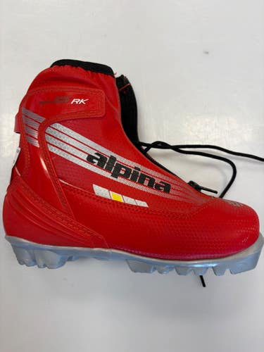 Used Alpina Boys NNN XC Ski Boots Red JR-01.5 11860-S000314249