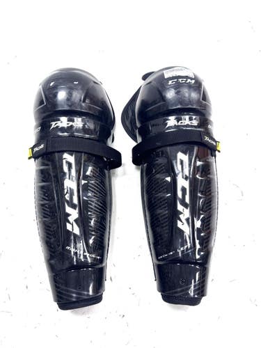 Used CCM 9550 TACKS Senior Shin Guards Black 15" 11860-S000314106