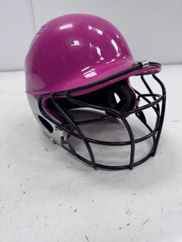 Used Adidas 6 3/8 - 7 3/8 INCH Batting Helmet w/Mask Pink One Size 11860-S000314099