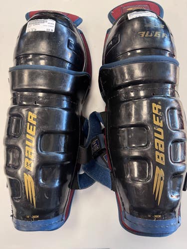 Used Bauer SUPREME Senior Shin Guards Black 14" 11860-S000314075
