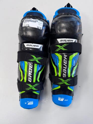 Used Bauer X Youth Shin Guards Black 9" 11860-S000314073