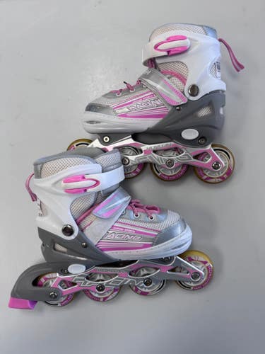 Used INLINE Junior Rec Fitness Skates White Adjustable 11860-S000314053