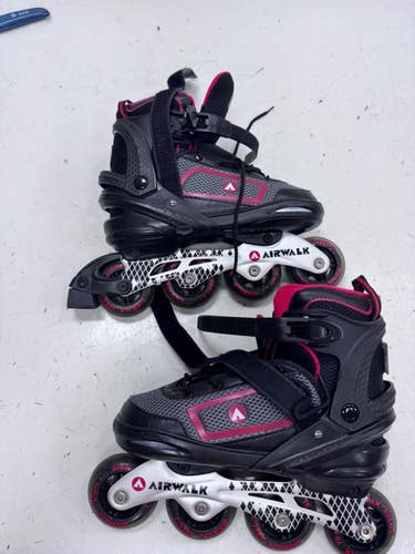Used Airwalk BLACK 6-7.5 Senior Rec Fitness Skates Black Adjustable 11860-S000314020
