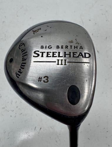 Used Callaway BIG BERTHA STEELHEAD III Mens Fairway Wood RH 3 Wood 11860-S000314015