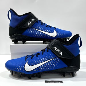 Size 12.5 Nike Alpha Menace Pro 2 Football Cleats Royal Blue AQ3209-402