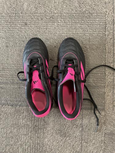 Used Adidas GOLETTO Soccer Cleats Black And Pink Junior 04 11614-S000242848