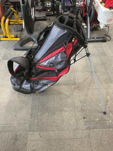 Used Wilson PROFILE STAND BAG Mens Stand Bag Black And Red 11614-S000242804