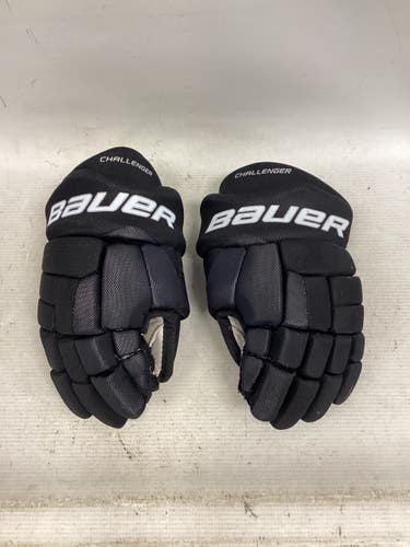 Used Bauer CHALLENGER GLOVES Junior Gloves Black 12" 11851-S000050889