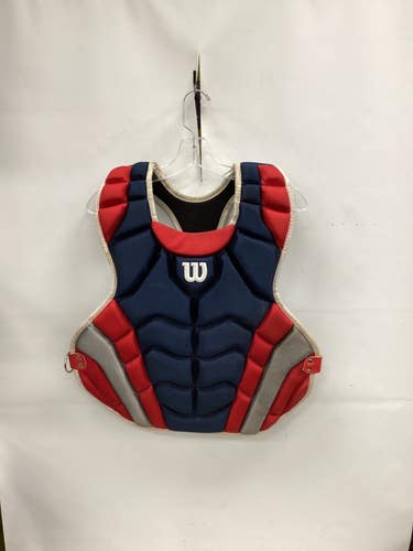 Used Wilson CHEST PROTECTOR Catchers Chest Protector White/Red/Navy Junior 11851-S000050839