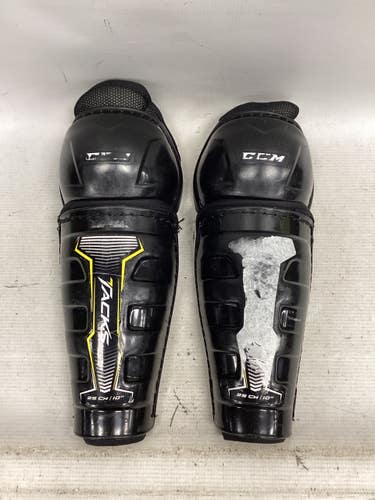 Used CCM TACKS Youth Shin Guards Black 10" 11851-S000050774