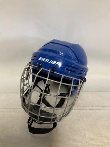 Used Bauer BHH2100 EXPIRED Helmet Cage Combo Royal Blue SM 11823-S000041493