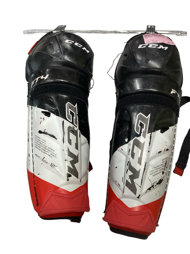 Used CCM FT4 Senior Shin Guards Black 12" 11613-S000188733