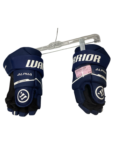 Used Bauer WARRIOR ALPHA Junior Gloves Navy Blue 12" 11613-S000188729