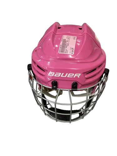 Used Bauer PRODIGY -NOT CERTIFIED- Helmet Cage Combo Pink SM 11613-S000188728