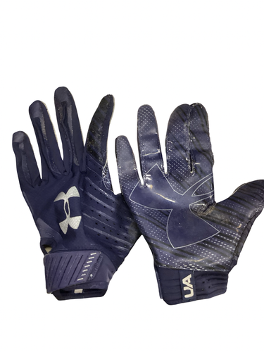 Used Under Armour UA FB Gloves Navy Blue MD 11613-S000188510