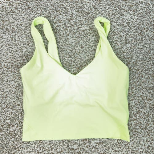 Lululemon Tank Top Womens 4 Green Align Tank V Neck Yoga Gym Workout Sports