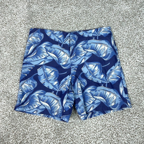 Polo Sport Ralph Lauren Swim Trunks Mens Large Blue Tropical Lined Drawstring