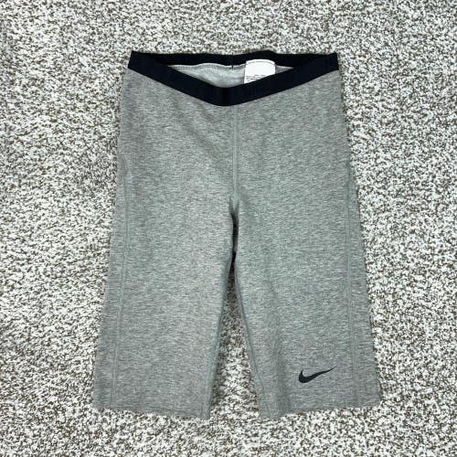 Nike Pro Shorts Womens Small Gray Dri-FIT 9" Compression Training Gym Sports