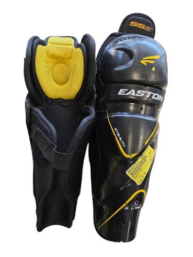 Used Easton 55S Junior Shin Guards Black 11" 11450-S000527578