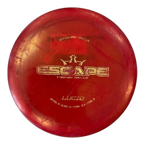 Used Dynamic Discs LUCID ESCAPE Disc Golf Driver Red 173g 11450-S000527451