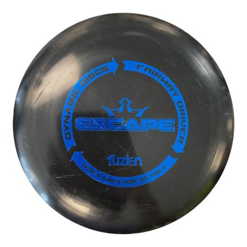 Used Dynamic Discs BIO FUZION ESCAPE Disc Golf Driver Black 173g 11450-S000527447