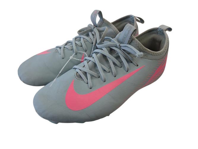 Used Nike JR MERC VAPOR 16 Soccer Cleats Grey Junior 06 11450-S000527370