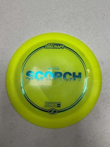 Used Discraft Z SCORCH Disc Golf Driver Optic Yellow 11490-S000276973