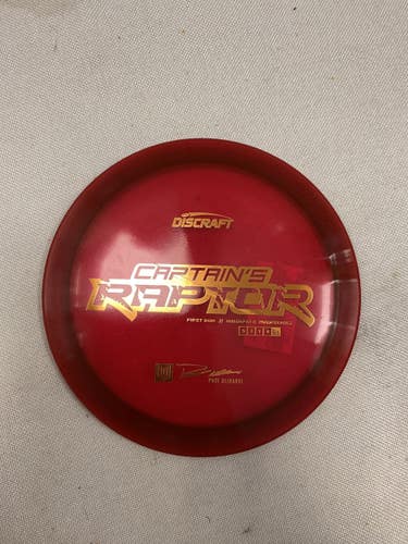 Used Discraft CAPTAINS RAPTOR PU Disc Golf Driver Red 11490-S000276972