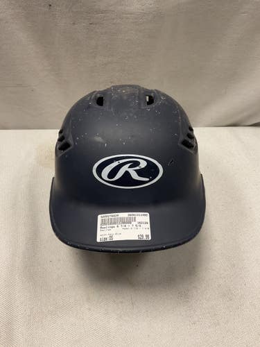 Used Rawlings 6 7/8 - 7 5/8 Batting Helmet No Mask Navy Blue One Size 11490-S000276829
