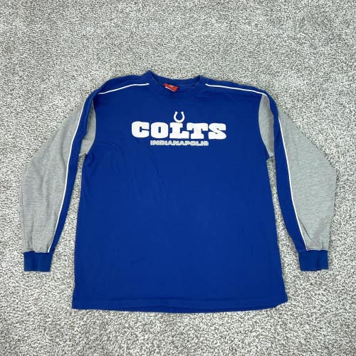 Indianapolis Colts Shirt Mens XL Blue NFL Football NFL Long Sleeve Logo Top
