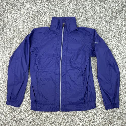 Columbia Jacket Mens Small Blue Full Zip Windbreaker Lightweight Hiking Gorp