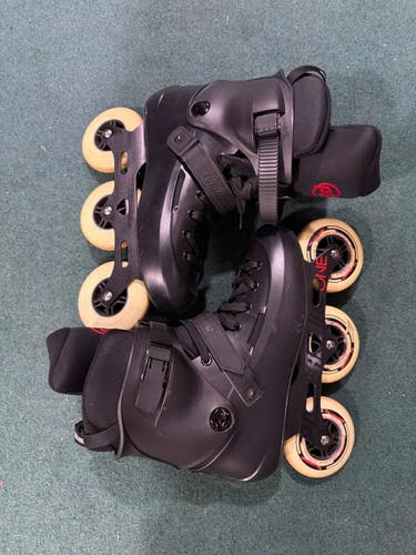 Used Powerslide ONE ZOOM Racing Inline Skates Black Senior 10 11605-S000225914