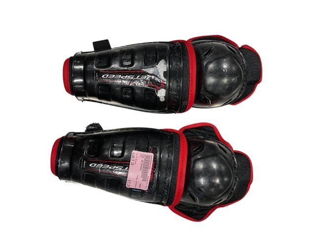 Used CCM JETSPEED Junior Shin Guards Black 9" 11847-S000038166