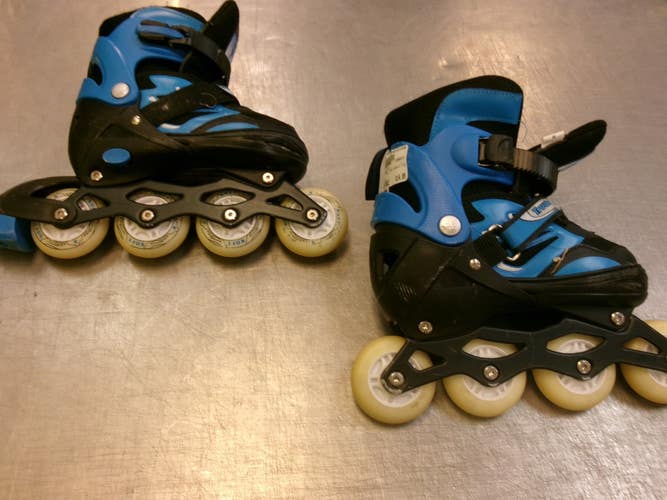 Used TRUE WHEELS 1-4 Junior Rec Fitness Skates Royal Blue Adjustable 11339-S000206059