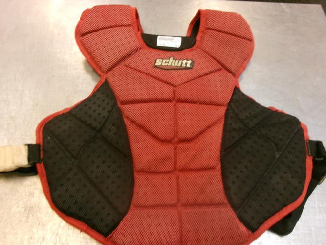 Used Schutt CHEST PROTECTOR Catchers Chest Protector Red Adult 11339-S000205892