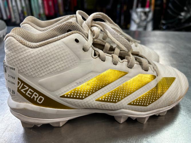 Used Adidas ADIZERO Jr FB Cleats White Junior 03 11868-S000071472