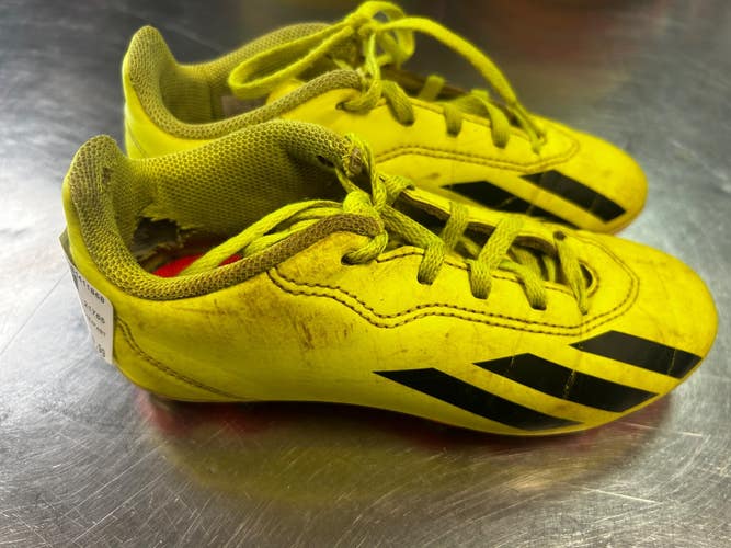 Used Adidas CRAZYFAST Soccer Cleats Yellow Junior 01.5 11868-S000071470