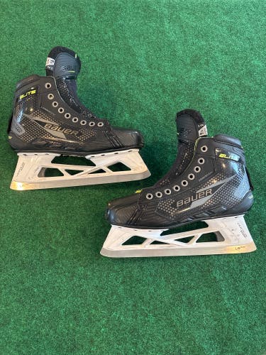 Senior Bauer Elite Hockey Goalie Skates (Fit 2) Size 9.5 (Used)