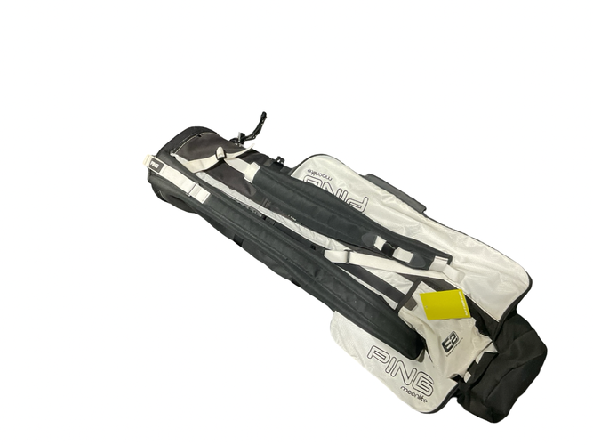 Used Ping MOONLITE SUNDAY GOLF BAG Travel Bag White 11834-S000056217